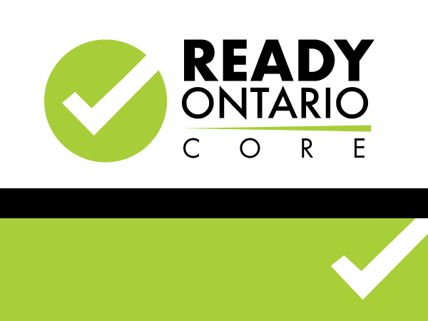 light green and white banner with text: Ready Ontario CORE